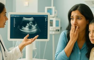 Girl has stomach pain after weekend with stepdad — doctor sees scan and calls 911.