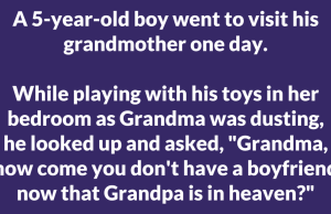 A 5-year-old boy went to visit his grandmother one day.