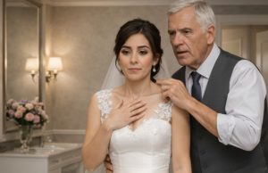 During the wedding, the bride went to the restroom for a few minutes, but at the door the cleaner stopped her and quietly said: “Your groom put something in your glass, I don’t know what exactly, but don’t drink from it.”