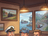 A train machinist, a ship captain and a truck driver are sitting in a bar