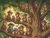 There was once a hat-seller who passed by a forest on his way back from the market.